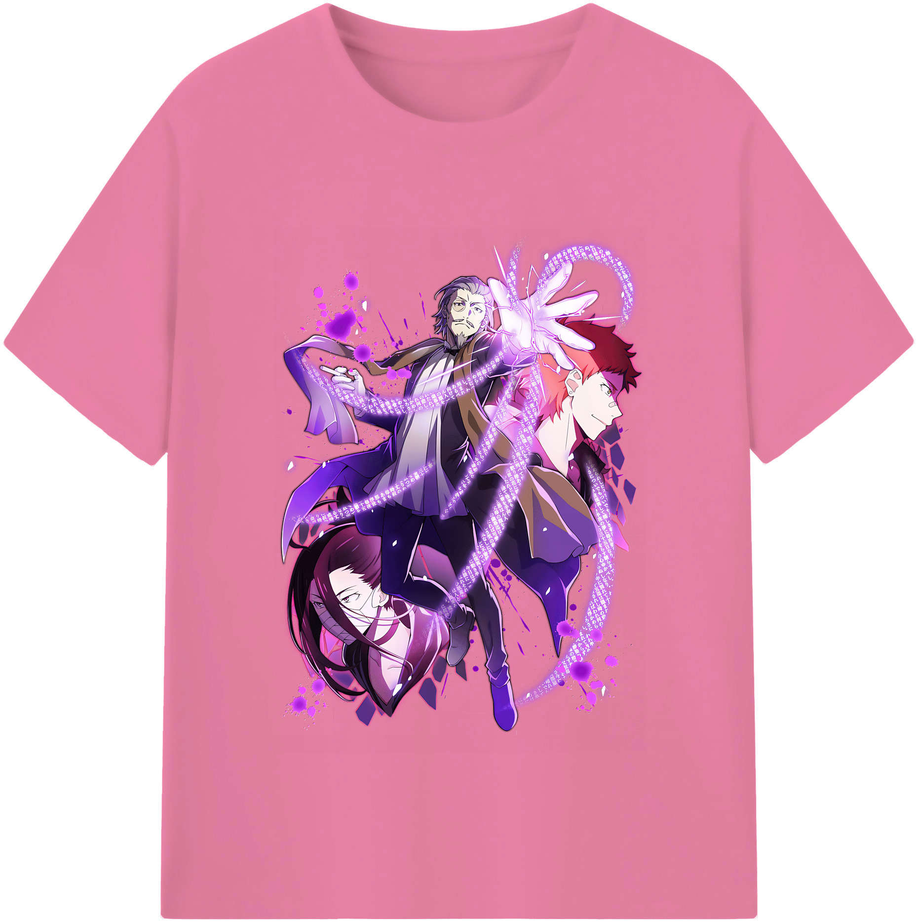 （画像用） 文豪ストレイドッグス Bungo Stray Dogs 綿100％半袖Tシャツ（フロントプリント）